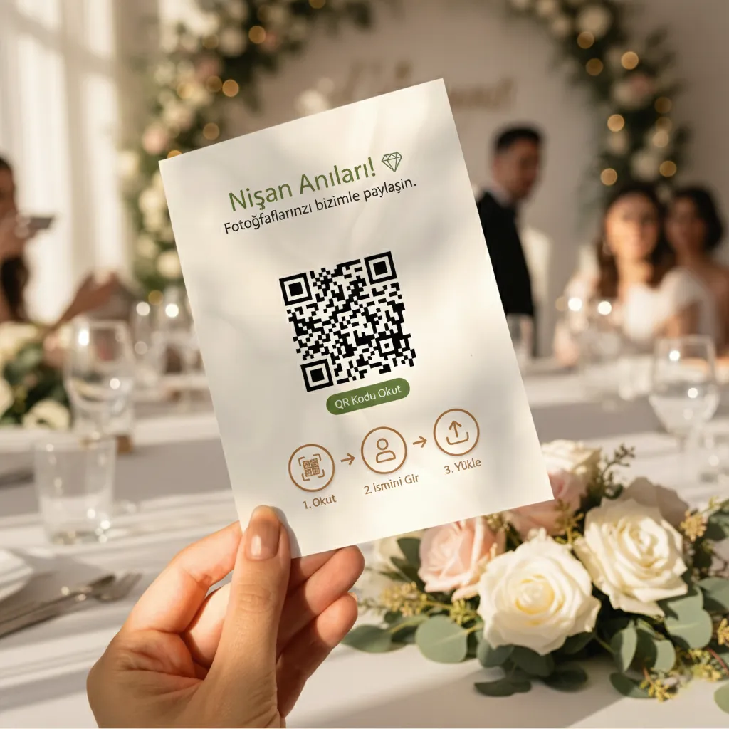 Uygulama İndirmeden, Link veya QR Kod ile Fotoğraf Yükleme Sistemi