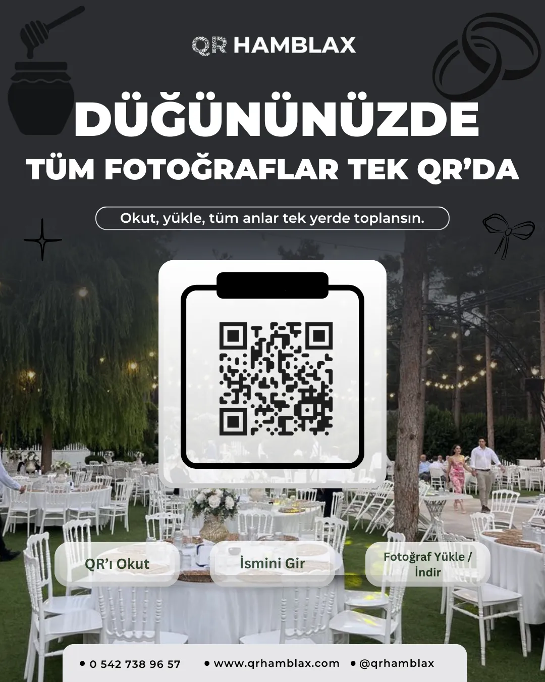 Düğüne Özel QR Menü ve Anı Paylaşım Sistemi