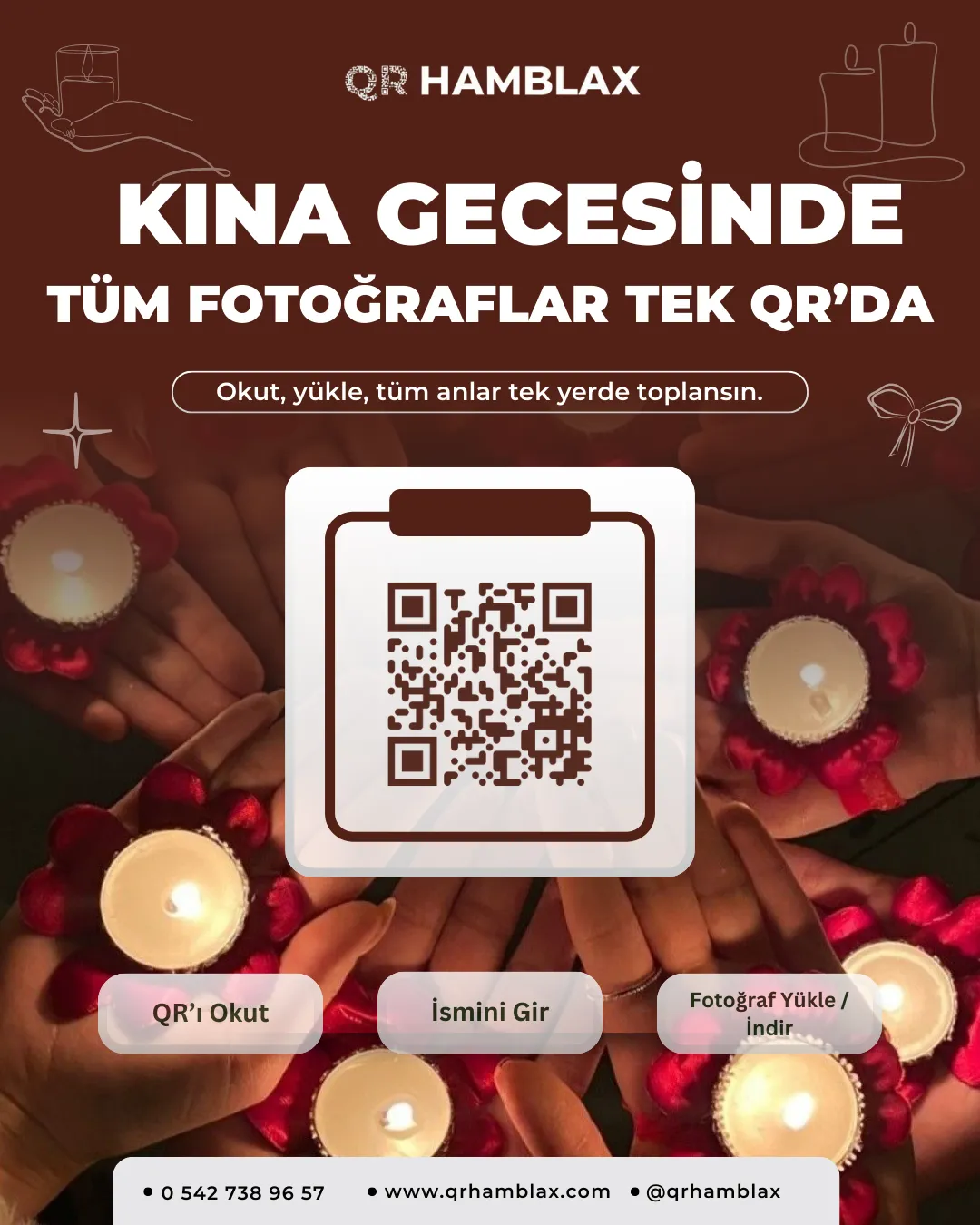 Kına Gecesine Özel QR Menü ve Anı Paylaşım Sistemi